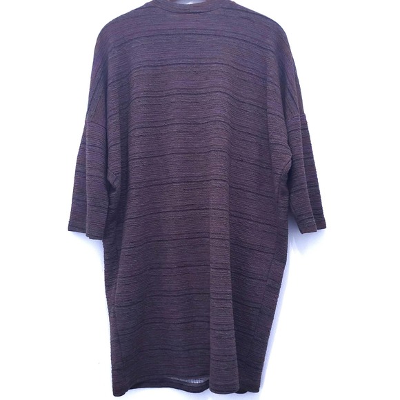 Vintage | Brown Striped Shirt Dress M - Picture 1 of 4